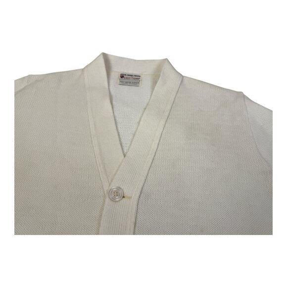 Vintage East-Tenn Medium Orlon Acrylic Knit Award Sweater Cardigan Preppy - Picture 11 of 12